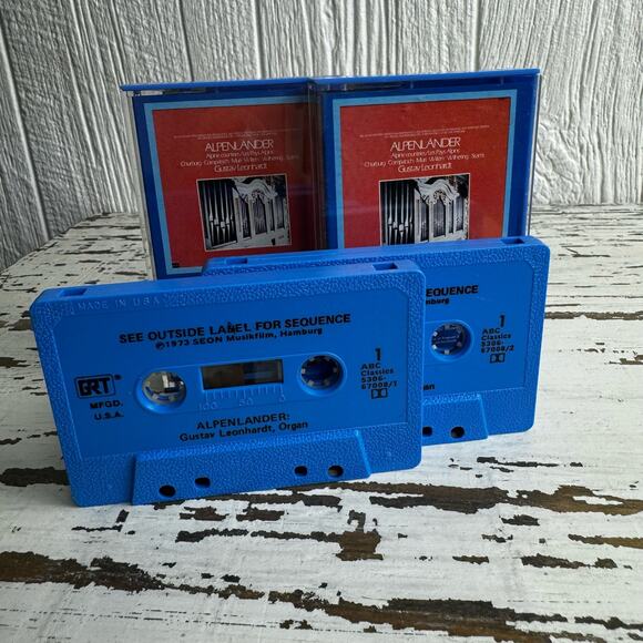 Alpenlander Gustav Leonhardt Organ Cassette Bundle 2 Tapes 1973 Vintage Classic - Picture 7 of 8